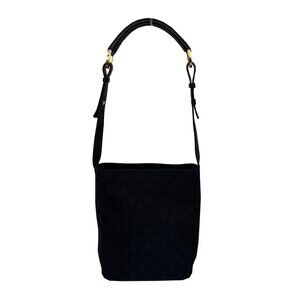 GUCCI Black Leather Shoulder Bag